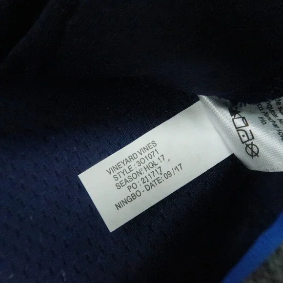 Vineyard Vines Vest Mens Small Blue Full Zip Pockets‎ Fleece - Picture 4 of 9